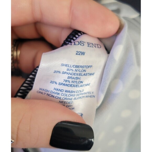 Lands' End Womens Plus Size Polka Dot Swim Dress Size 22W - Picture 4 of 5